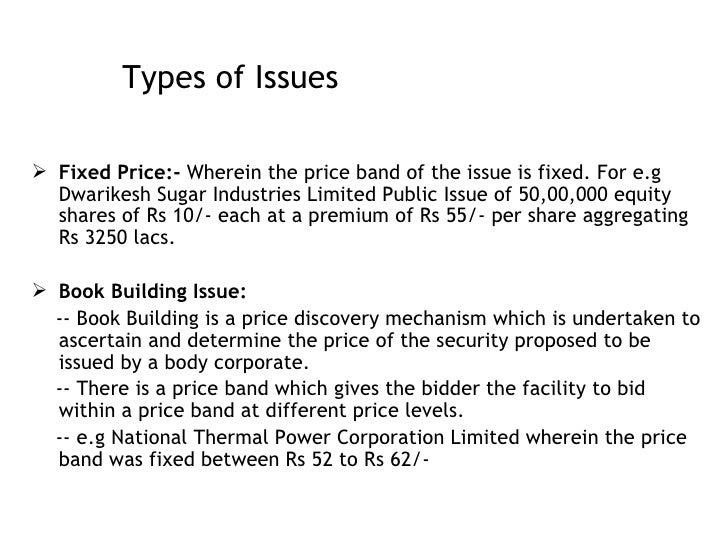 Fixed price ipo in india