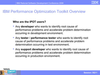 IBM Performance Optimizaiton Toolkit for Rational Performance Tester | PPT