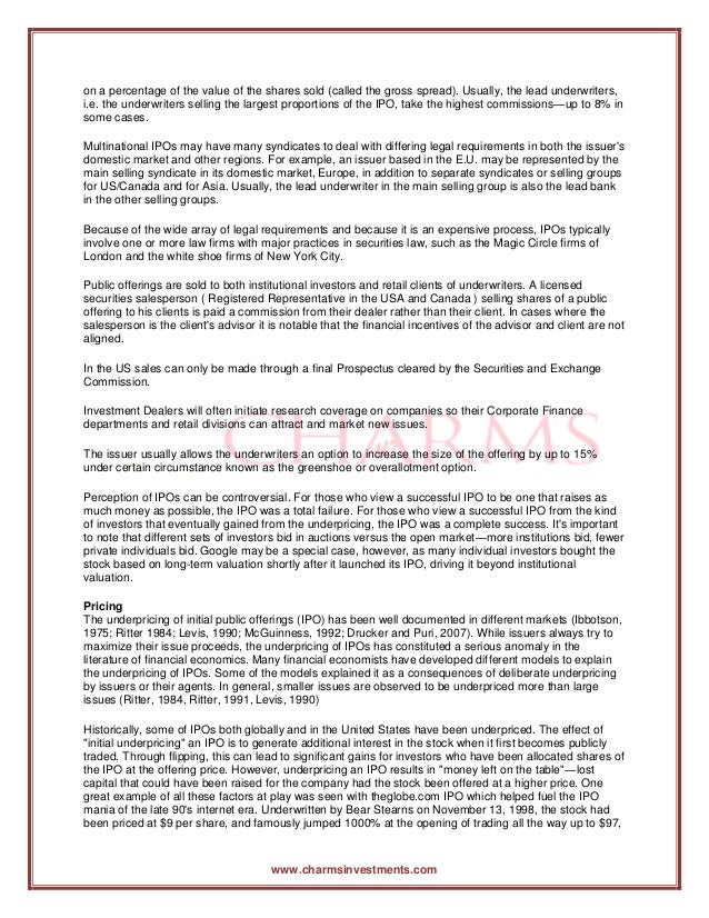Traditional allocation dutch auction ipo