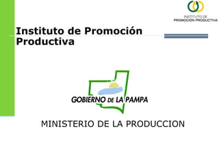 Instituto de Promoción
Productiva




    MINISTERIO DE LA PRODUCCION
 