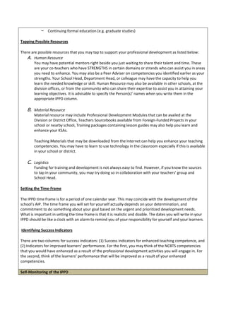 Ippd for teachers | PDF
