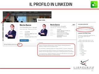 IL PROFILO IN LINKEDIN
21
 