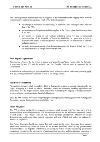 Ipp Generation Ipp process in indonesia 1995 by cockcroft and fuller | PDF