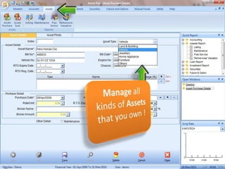 Manage all kinds of Assets that you own !