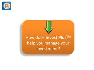 How does Invest PlusTMhelp you manage your investment?