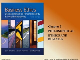 Copyright © 2014 by The McGraw-Hill Companies, Inc. All rights reserved.
McGraw-Hill/Irwin
Chapter 3
PHILOSOPHICAL
ETHICS AND
BUSINESS
 