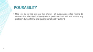 Ipqc tests for suspension & emulsion ppt | PPTX