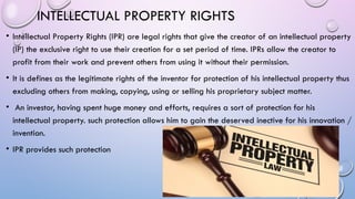ipr.pptx Intellectual Property Rights, (Patent, Copyright, Trademark ...