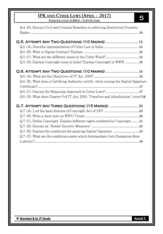 5
© Mumbai B.Sc.IT Study Kamal T.
...............................................................................................................................14
Q.5. Attempt Any Two Questions: (10 Marks) ................................... 15
.........................................15
.................................................................15
.......................................15
................16
Q.6. Attempt Any Two Questions: (10 Marks) ................................... 16
.....................................................16
.......................................................................................................................17
.......................................17
18
Q.7. Attempt Any Three Questions: (15 Marks)................................ 20
.........................................20
..............................................................20
........21
.......................................................22
..............................23
..........................................................................................................................24
 