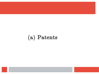 (a) Patents
 