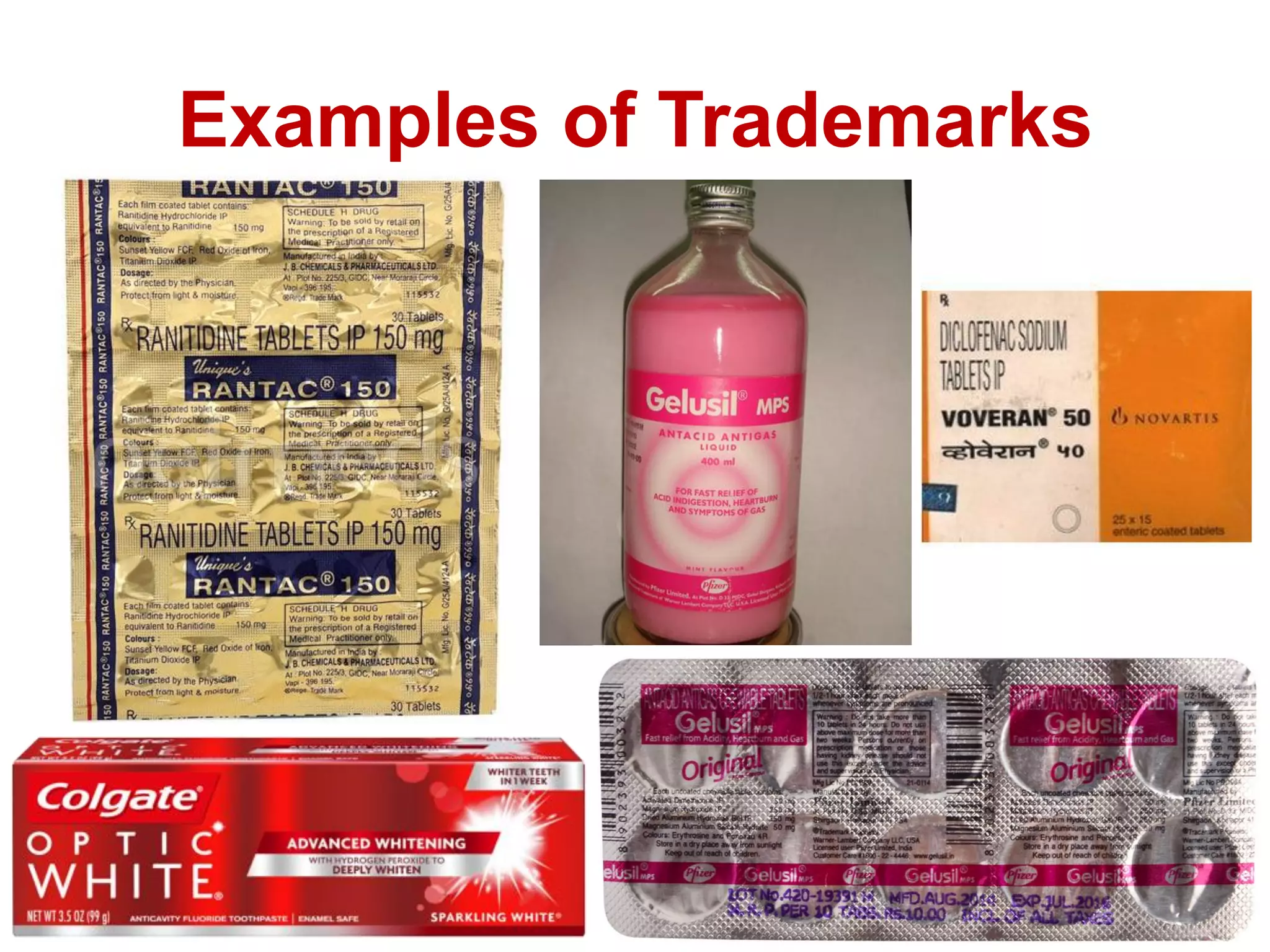 Examples of Trademarks
 