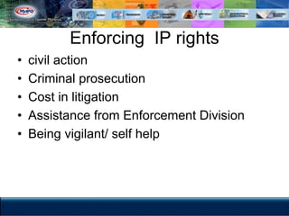 Ip Enforcement Intellectual property Rights, different types of IPR | PPT