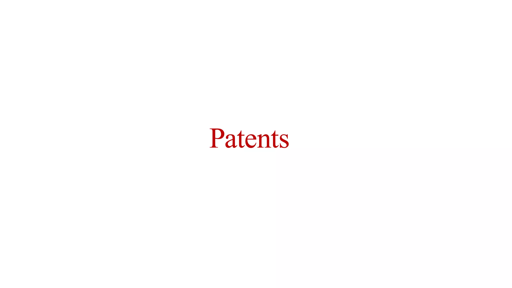 Patents
 