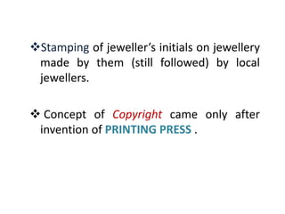 Historical perspective and need for the Intellectual Property Rights | PPTX