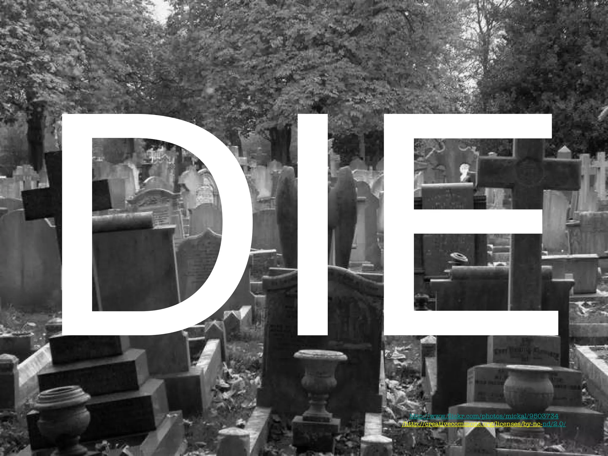 DIE http://www.flickr.com/photos/mickal/9503734 /http://creativecommons.org/licenses/by-nc- nd/2.0/ 