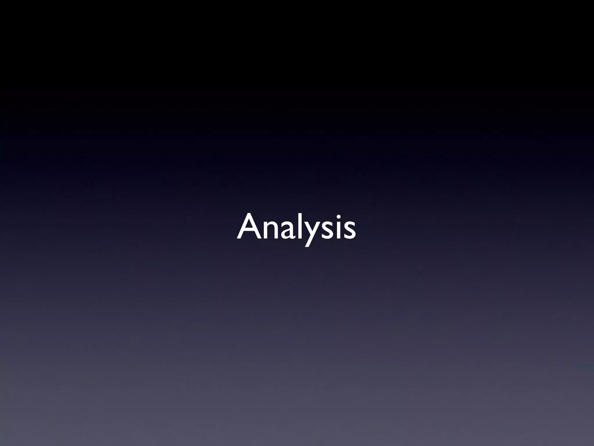 Analysis 