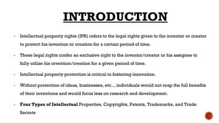 Intellectual Property Rights & APPLICATION FOR PATENT | PDF