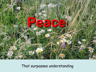 Peace   That surpasses understanding   