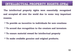 Ip Rights Include Intellectual Property Rights Basics and its Details | PPTX