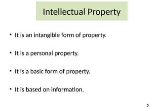 Intellectual Property Rights Basics and its Details | PPTX