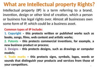 Intellectual Property Rights Basics and its Details | PPTX