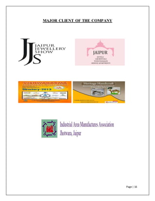 Page | 16
MAJOR CLIENT OF THE COMPANY
 