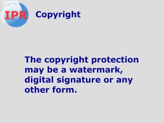 Watermark Ip Rights Protection Intellectual Property Right (IPR) - Copyright and Related Rights | PDF