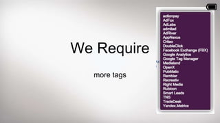 We Require 
more tags 
 