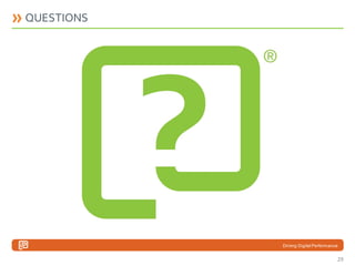 QUESTIONS

Driving Digital Performance

29

 