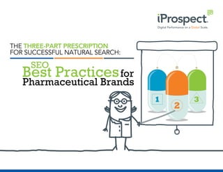 THE THREE-PART PRESCRIPTION
FOR SUCCESSFUL NATURAL SEARCH:

     SEO
   Best Practices for
   Pharmaceutical Brands
 