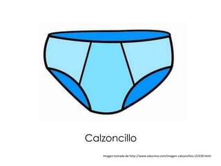 Calzoncillo
   Imagen tomada de http://www.educima.com/imagen-calzoncillos-i23339.html
 