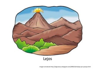 Lejos
Imagen tomada de http://olgacatasus.blogspot.com/2008/10/trabajo-por-parejas.html
 