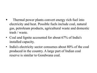 POWER GENERATION SCENERIO IN INDIA | PPTX