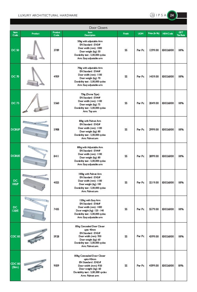 Ipsa India Price List 2018