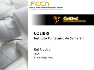 COLIBRIInstituto Politécnico de Santarém Rui Ribeiro FCCN 17de Março 2011 
