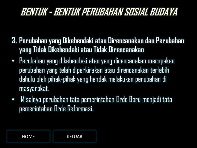Perubahan Sosial dan Budaya pada Masyarakat