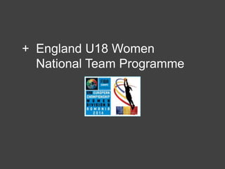 + England U18 Women
National Team Programme
 