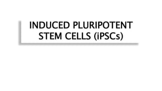 INDUCED PLURIPOTENT
STEM CELLS (iPSCs)
 