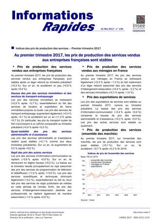 Institut national de la statistique et des études économiques http://www.insee.fr
Direction générale 18 bd A. Pinard 75675...