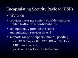 Traffic Padding In Network Security INTRODUCTION OF INTERNET PROTOCOL SECURITY | PPT