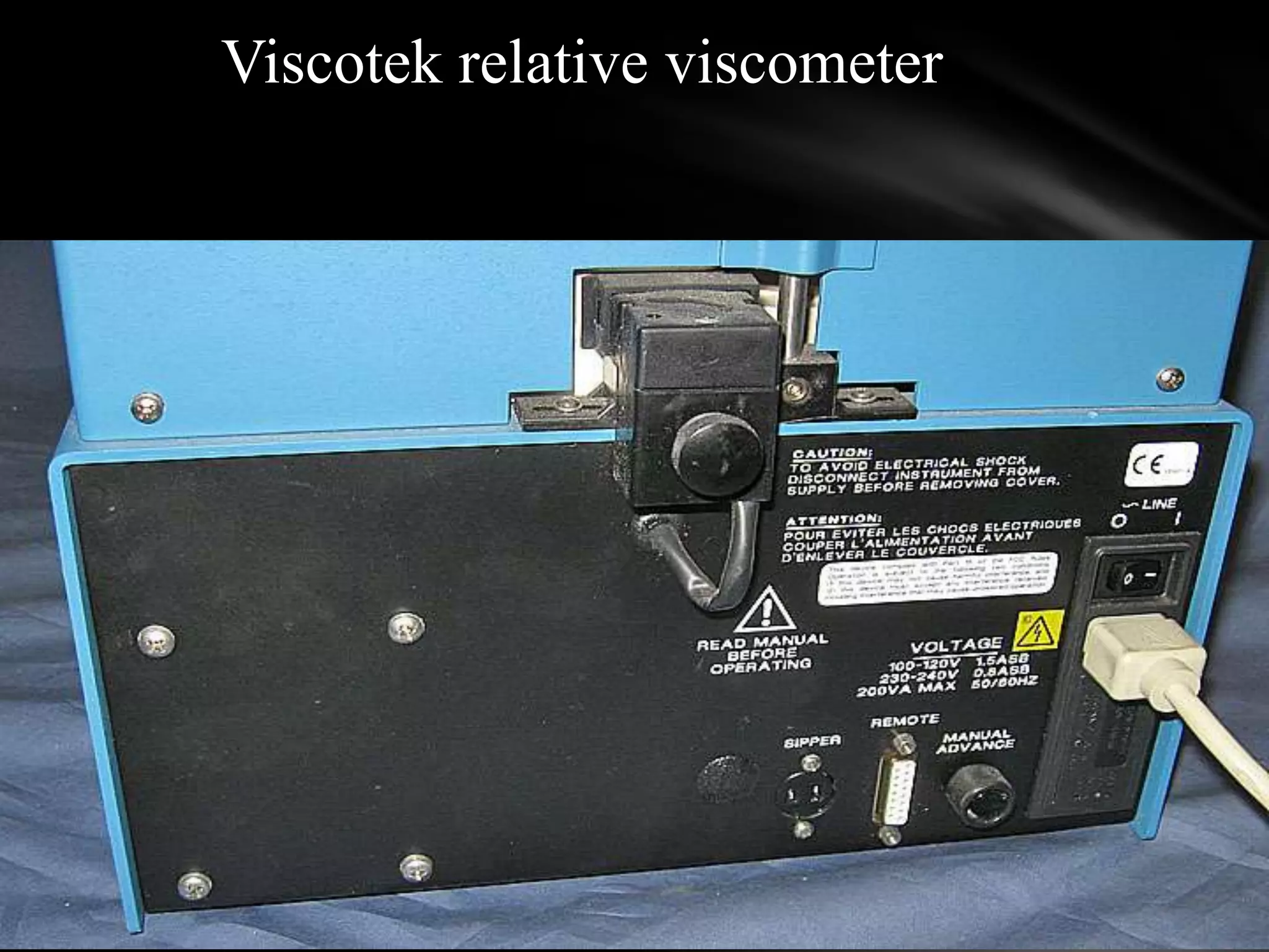 Viscotek relative viscometer
 