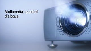 Multimedia-enabled
dialogue
 