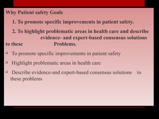 International Patient Safety Goals (IPSG)