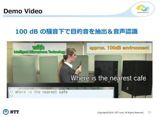 Copyright?2018 NTT corp. All Rights Reserved. 35
Demo Video
100 dB X¤ĿJR
 