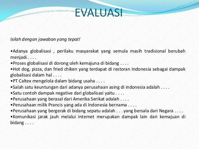 Ips kls vi " peranan Indonesia pada era globalisasi"