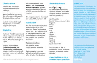 IPSL Brochure - Galapagos 2006