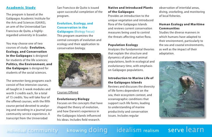 IPSL Brochure - Galapagos 2006