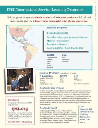IPSL Brochure - Programs in The Americas 2008