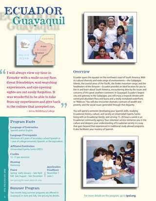 IPSL Brochure - Programs in The Americas 2008
