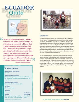 IPSL Brochure - Programs in The Americas 2008
